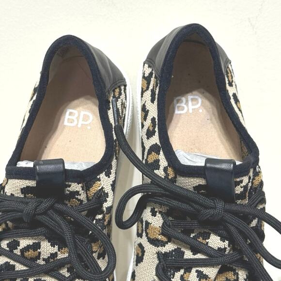 BP Women’s Knit Animal Print Lace-Up Platform Sneakers Size 8.5 M - Picture 7 of 11